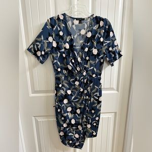 Banana Republic Blue Floral Print Dress